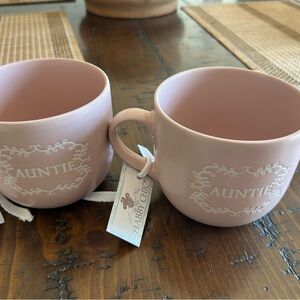 Shabby Chic Pink Auntie Mugs Set